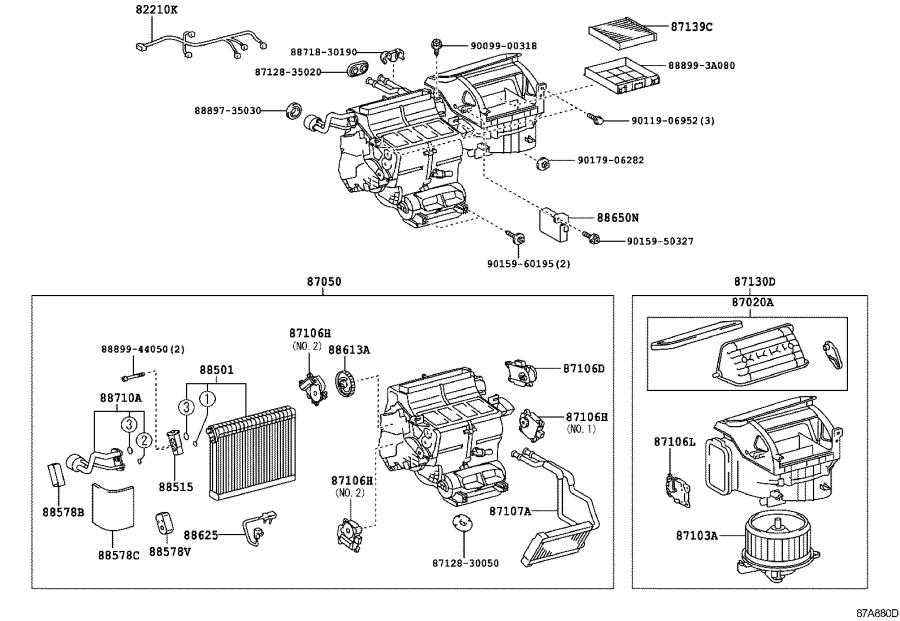 2014 Lexus IS 250 Hvac system wiring harness. Electrical, conditioning, air - 8221230022 | Metro